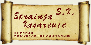 Strainja Kašarević vizit kartica
